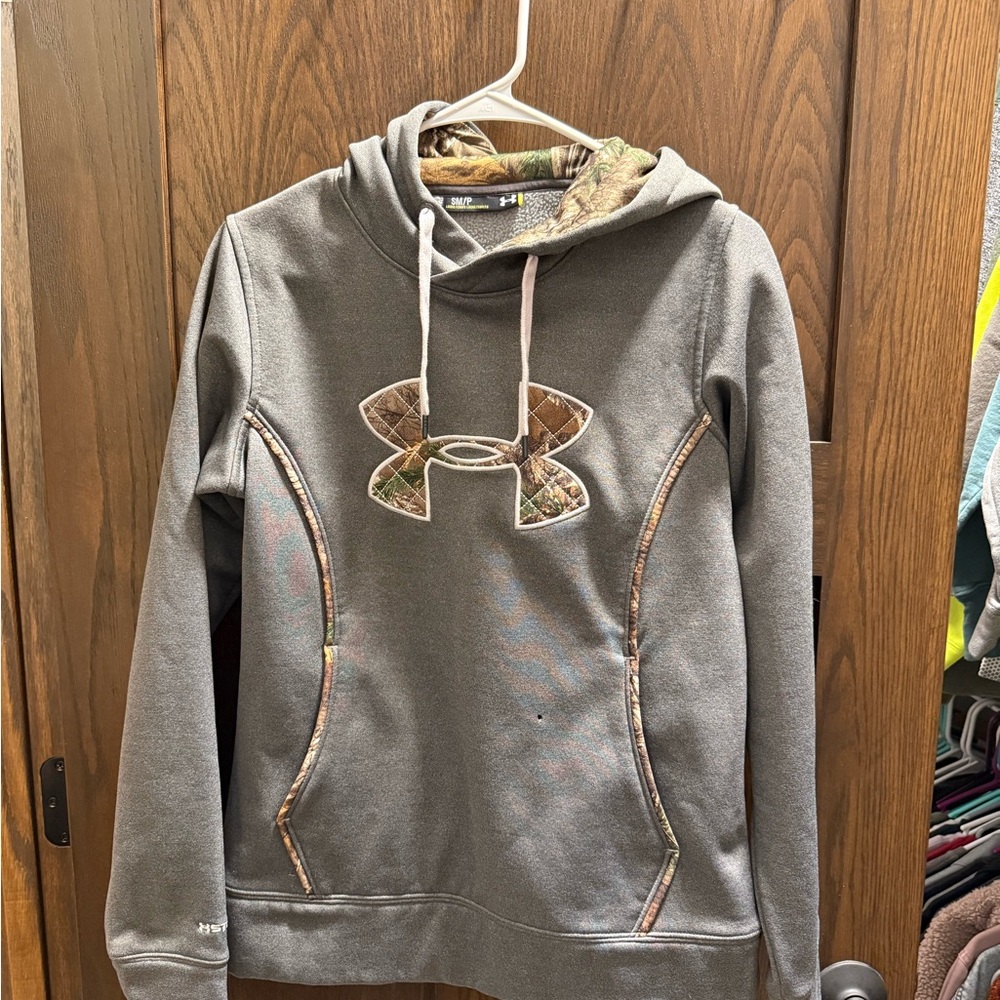 Under Armour Gray Hoodie with Camo Details